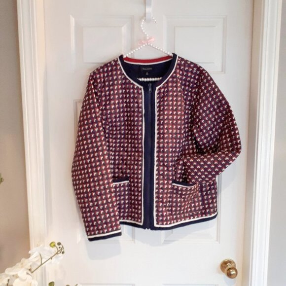 NWOT Talbots reversible quilted short jacket, XL - Picture 4 of 7